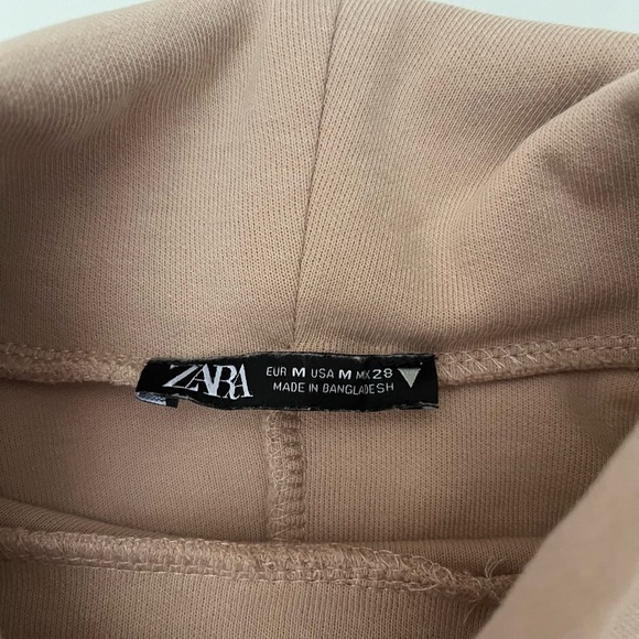 Zara tan short sleeve turtleneck dress size medium - Picture 4 of 6